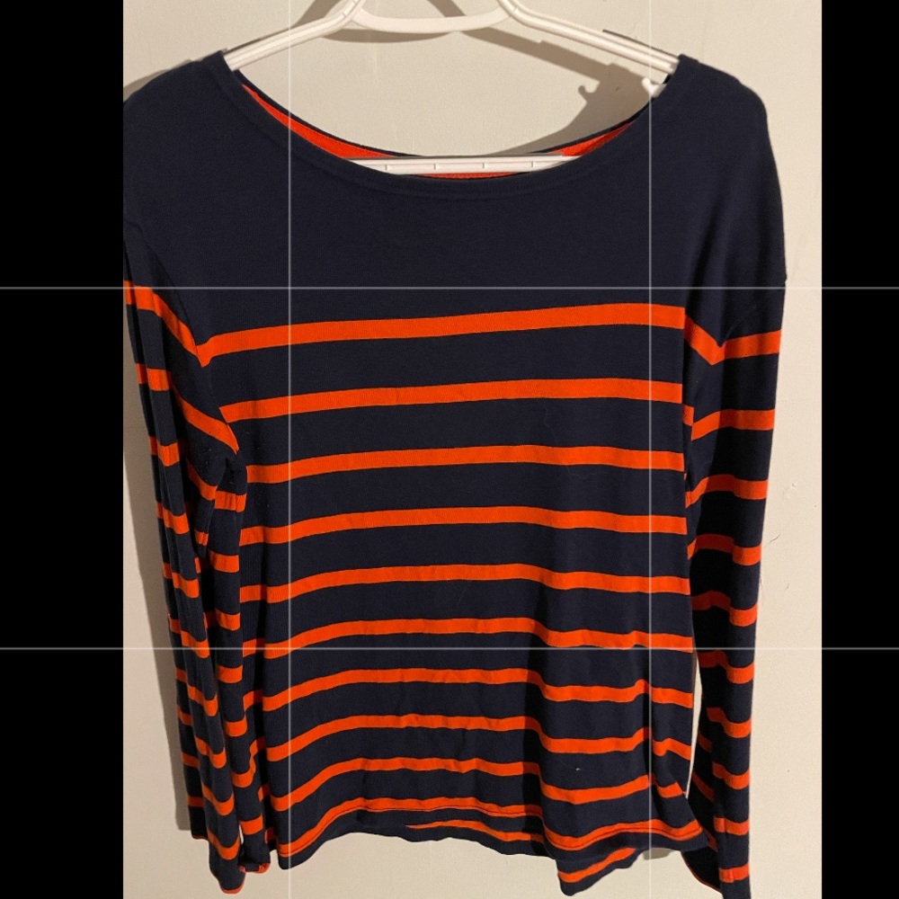 Navy/Orange striped top- Old Navy